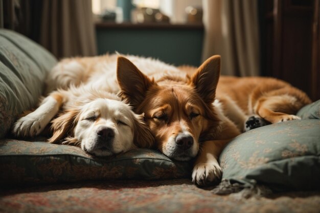 Cães a dormir Dia Mundial do Sono