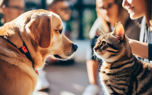 Foto cães e gatos fofos .