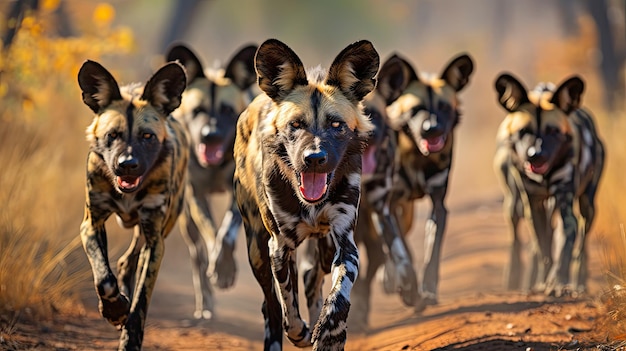 Cães selvagens predadores