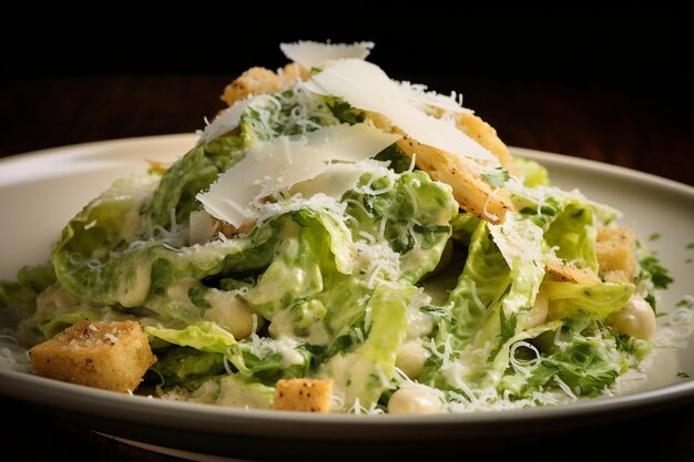 Caesarsalat mit einem cremigen Avocado-Dressing