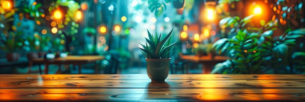 Café acogedor con decoración botánica atmósfera cálida y acogedora encanto de jardinería urbana