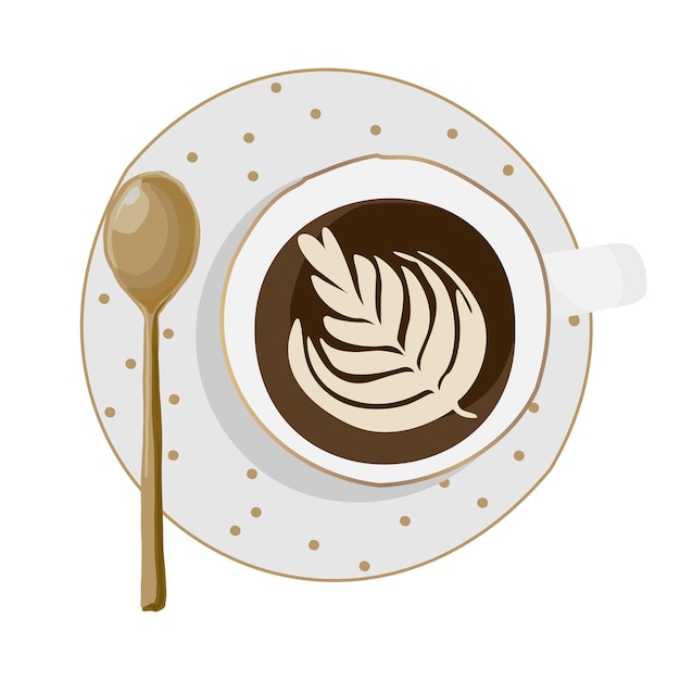 Café caliente png ilustración de una bebida estética fondo transparente