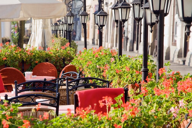 Café de la calle en Cracovia