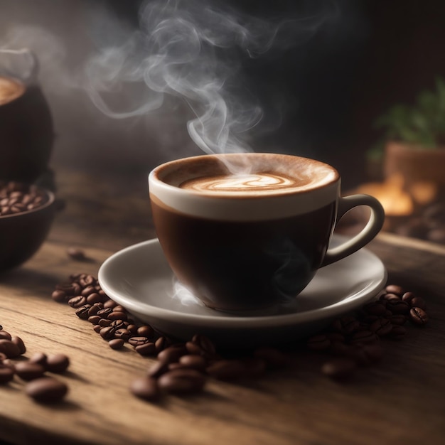 Foto café capuchino com leite quente