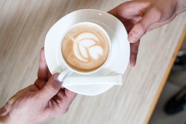 Café com café com leite energético matinal com cafeína