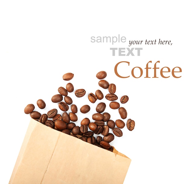café com texto de amostra