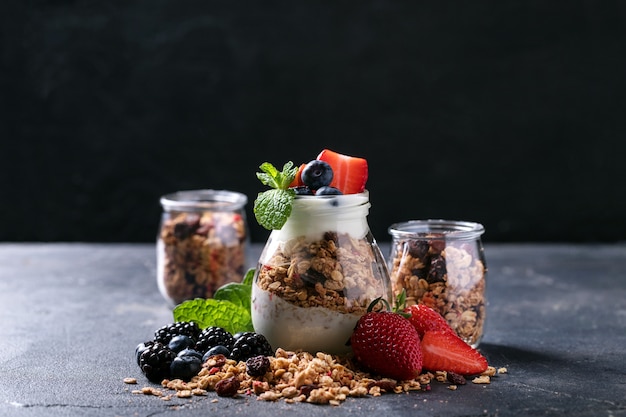 Café da manhã caseiro com granola