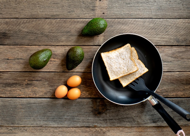 Café da manhã com abacate Dieta de perda de peso A madeira