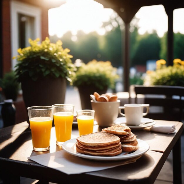 Café da manhã e jantar