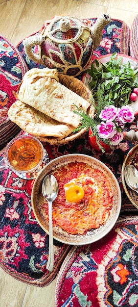 Foto café da manhã iraniano