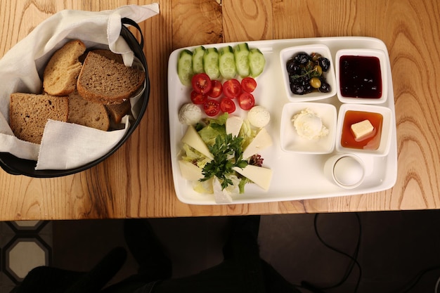 Café da manhã turco rico e delicioso