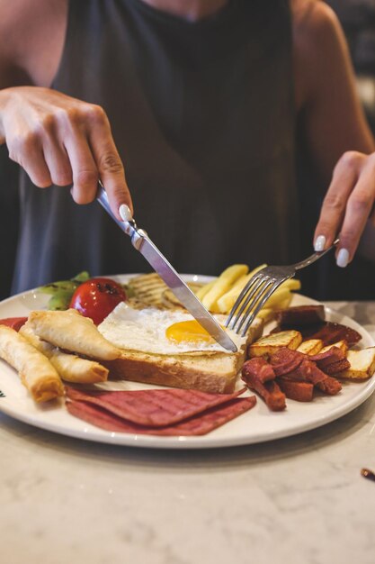 Café da manhã turco rico e delicioso