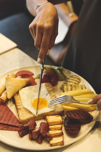 Café da manhã turco rico e delicioso