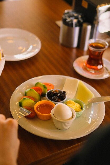 Café da manhã turco rico e delicioso