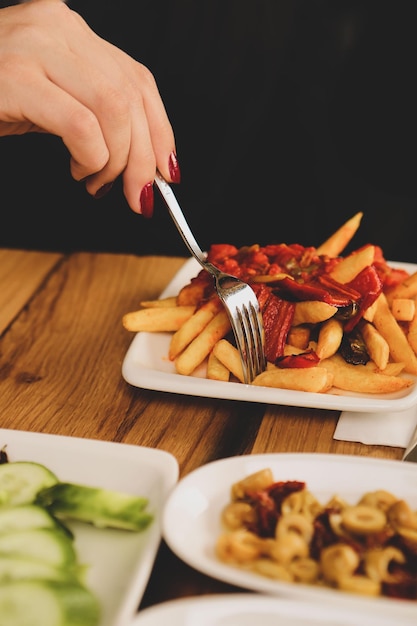 Café da manhã turco rico e delicioso