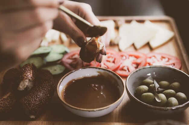 Foto café da manhã turco rico e delicioso