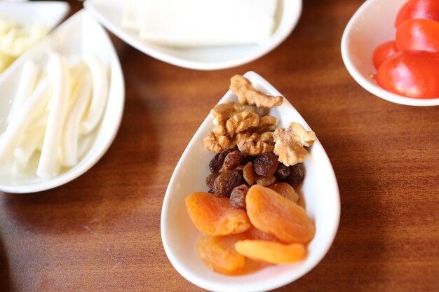 Café da manhã turco rico e delicioso