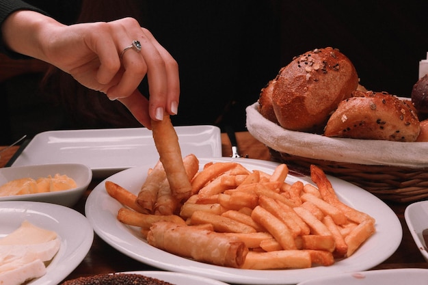 Café da manhã turco rico e delicioso