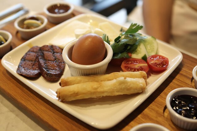 Café da manhã turco rico e delicioso