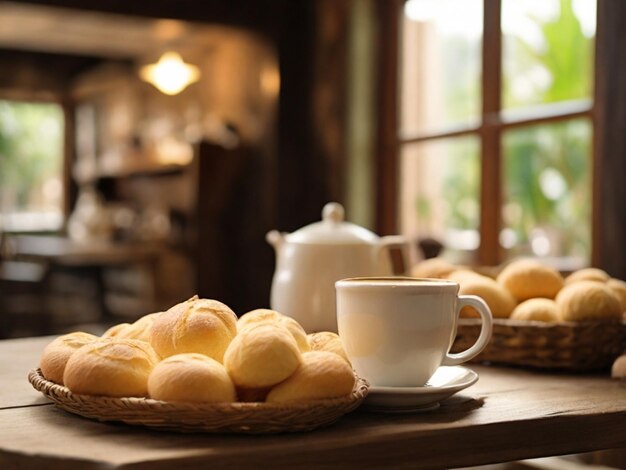 café e pão de queijo