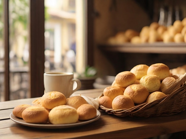 café e pão de queijo