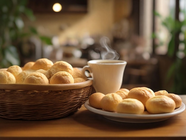 café e pão de queijo