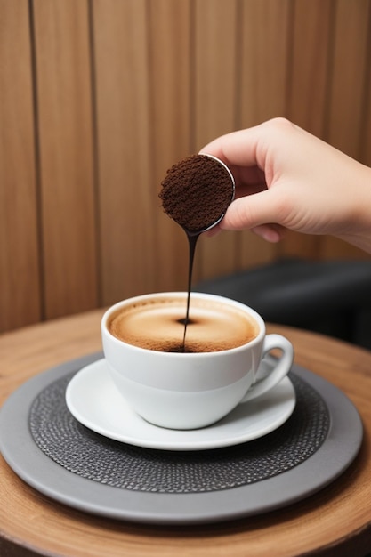 El café de la fotografía es un café de amor encantador.