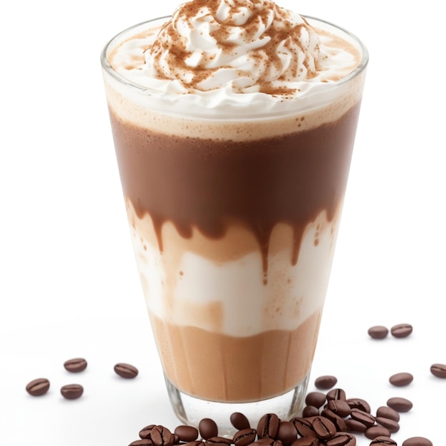 Café Frappe en blanco