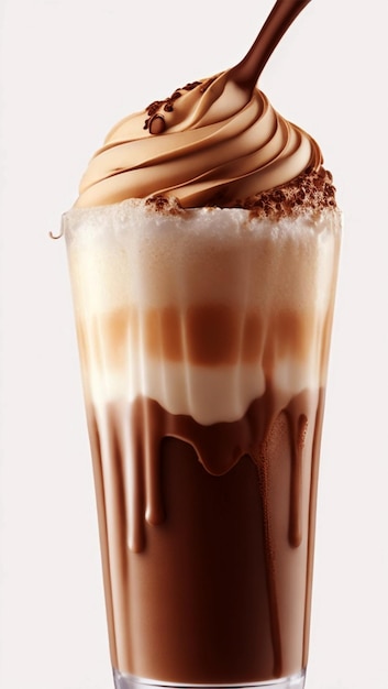 Café Frappe en blanco