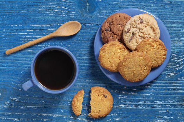 Foto café y galletas varias