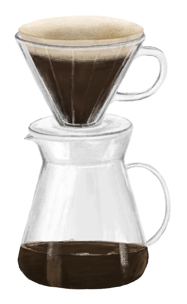 El café goteado png ilustración estética fondo transparente