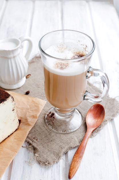 Café con leche con espuma