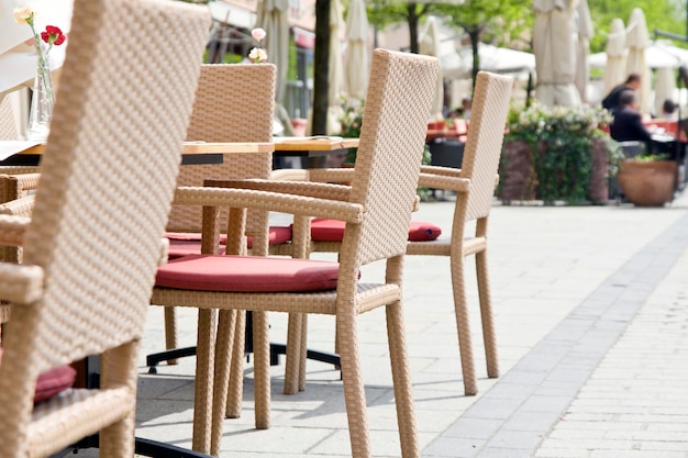 Café en el mercado de la ciudad