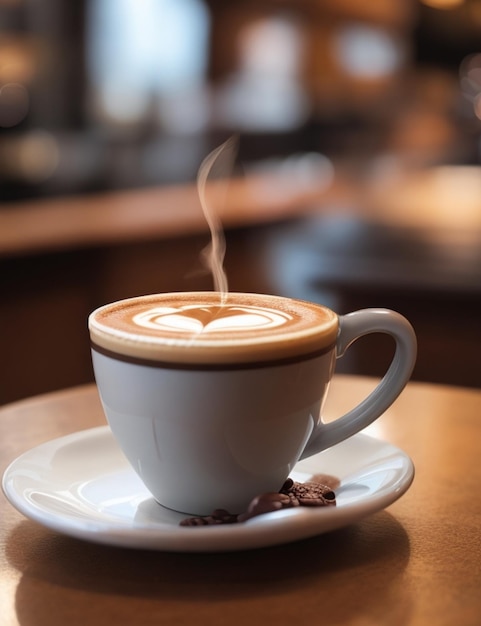 Café en una mesa