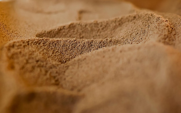 Café molido con relieve en macro