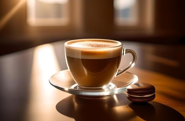 Café na mesa com espaço para texto Foto de alta qualidade