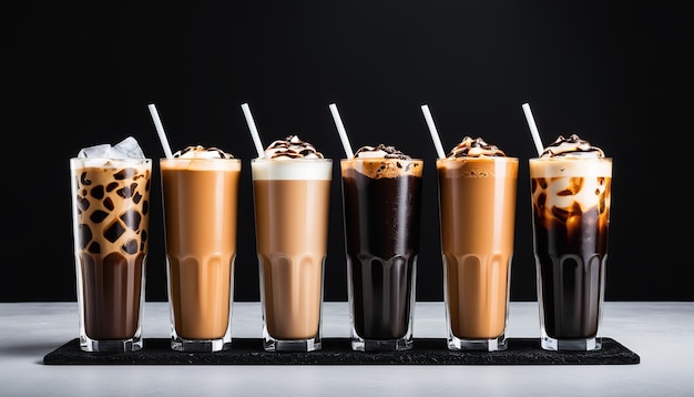 El café negro con hielo y el latte con hielo, un dúo refrescante