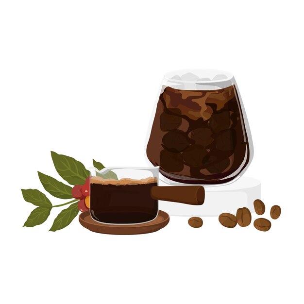 Café negro png bebida matutina ilustración de fondo transparente