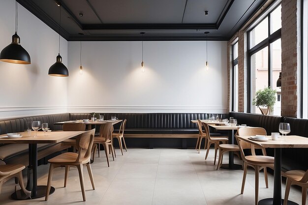 Café o restaurante Mockup con espacio blanco con espacio en blanco para colocar su diseño