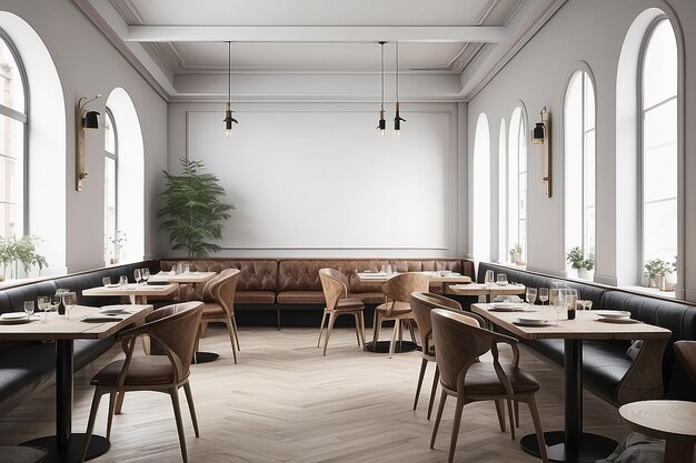 Café o restaurante Mockup con espacio blanco con espacio en blanco para colocar su diseño