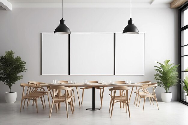 Café o restaurante Mockup con espacio blanco con espacio en blanco para colocar su diseño