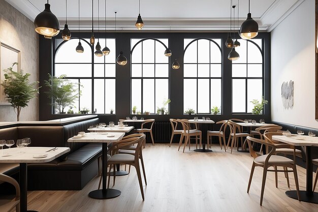 Café o restaurante Mockup con espacio blanco con espacio en blanco para colocar su diseño