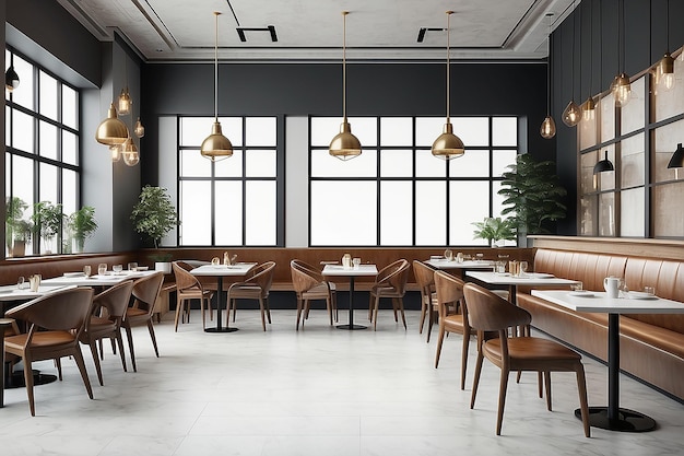 Café ou restaurante Mockup com espaço branco em branco com espaço em branco para colocar o seu projeto