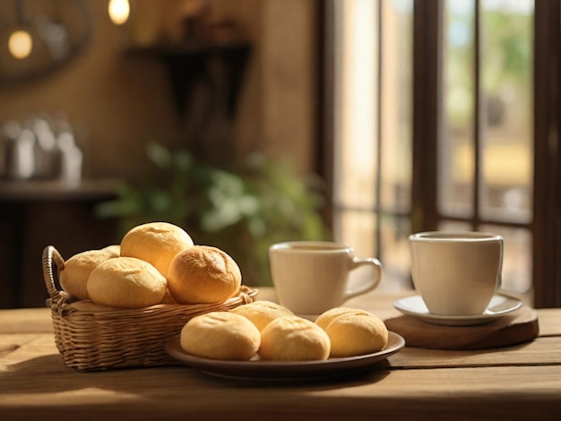 café y pan de queso