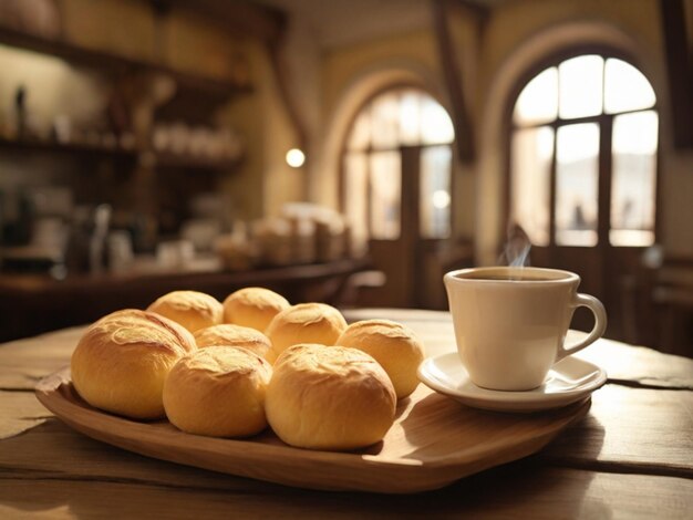 café y pan de queso