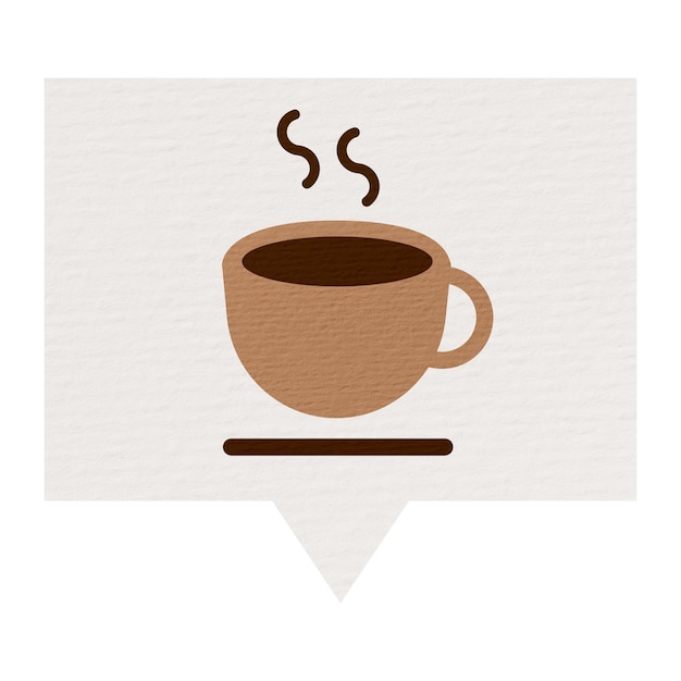 Café png fala bolha adesivo papel artesanato elemento fundo transparente