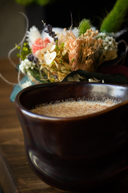 Café Raf com Especiarias em Taça Grande