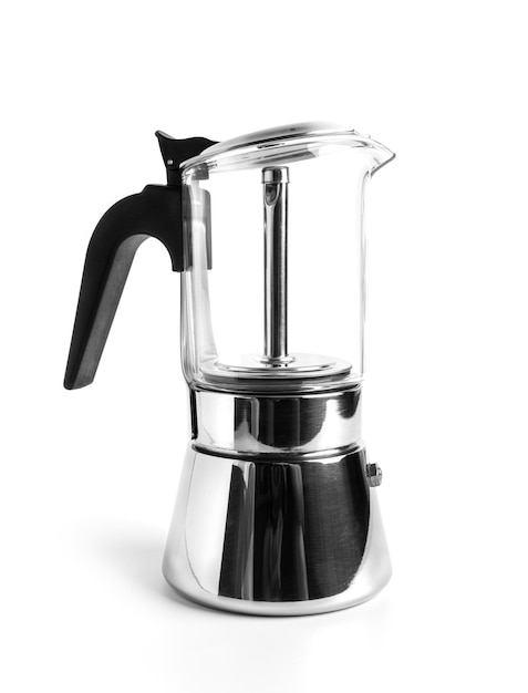 Cafeteira Gêiser. Pote Moka. Preparação de café. Foto de alta qualidade