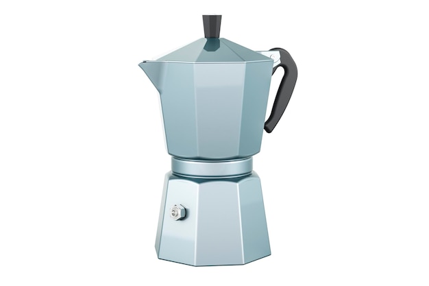 Cafetera Moka Pot renderizado 3D