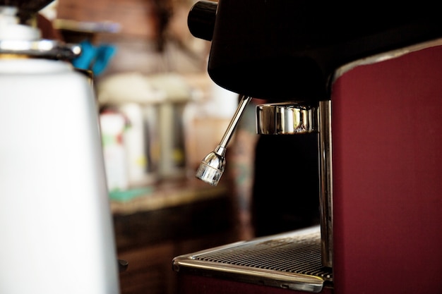 Cafetera en la tienda.